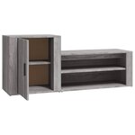 vidaXL Armoire à chaussures Sonoma gris 130x35x54 cm Bois d'ingénierie
