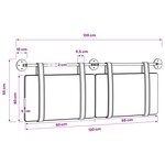 vidaXL Tête de lit suspendue Taupe PU antique
