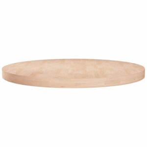 vidaXL Dessus de table rond Ø80x4 cm Bois de chêne massif non traité