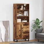 vidaXL Haut Armoire Bois ancien 69 5 x 34 x 180 cm Bois d'ingénierie