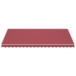 vidaXL Tissu de remplacement pour auvent Bordeaux rouge 5x3 m