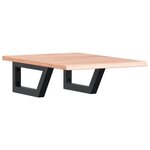 vidaXL Étagère de vasque murale acier et bois de chêne massif