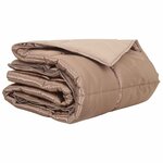 vidaXL Duvet d'été simple Doré 220 x 260 cm Satin et Microfibre