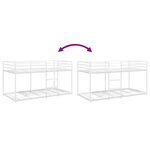 vidaXL Lit superposé sans matelas blanc 100x190 cm acier
