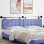 vidaXL Tête de lit suspendue Bleu denim Tissu