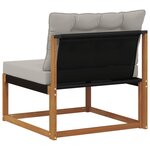 vidaXL Sofa de milieu extérieur Bois d'acacia massif et Textilène