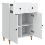 vidaXL Buffet Blanc 66 x 34 5 x 90 cm Bois d'ingénierie