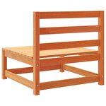 vidaXL Salon de jardin 6 Pièces cire marron bois de pin massif