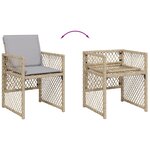 vidaXL Ensemble à manger de jardin et coussins 15 Pièces mélange beige