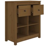 vidaXL Buffet Marron miel 70x35x80 cm Bois massif de pin