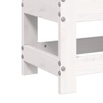 vidaXL Repose-pied de jardin blanc 62x30x32 cm bois de pin massif