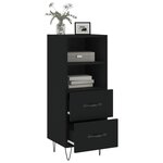 vidaXL Buffet Noir 34 5x34x90 cm Bois d'ingénierie