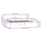 vidaXL Cadre de lit Blanc Bois de pin massif 200x200 cm