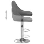 vidaXL Tabourets de bar lot de 2 gris foncé velours
