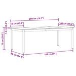 vidaXL Table de salle à manger / Table de repas Bois d'ingénierie