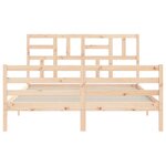 vidaXL Cadre de lit sans matelas bois massif