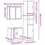 vidaXL Ensemble de meubles de salle de bain 3 Pièces Chêne marron