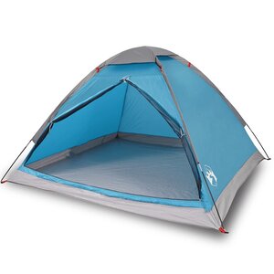 vidaXL Tente de camping à dôme 2 personnes bleu imperméable