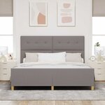 vidaXL Cadre de lit avec tête de lit Taupe 180 x 200 cm tissu