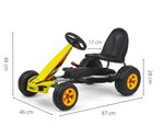 Kart à pédales Viper jaune
