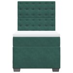 vidaXL Sommier à lattes de lit avec matelas Vert foncé 90x190 cm