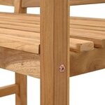 vidaXL Banc de jardin Marron 120 x 53 5 x 85 cm Bois de teck solide