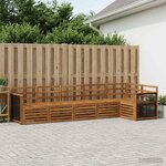 vidaXL Ensemble de canapé d'angle 5 Pièces Naturel Bois d'Acacia Massif