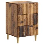 vidaXL Cabinet de chevet avec tiroir Bois ancien 43 x 41 x 66 5 cm