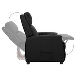 vidaXL Fauteuil inclinable Noir Similicuir