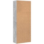 vidaXL Buffet haut gris béton 70x35x180 cm bois d'ingénierie