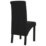 vidaXL Chaises à manger lot de 2 noir tissu