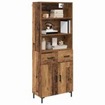 vidaXL Haut Armoire Bois ancien 69 5 x 34 x 180 cm Bois d'ingénierie