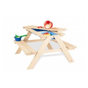 Ensemble de table et banc naturel Entièrement massif épicéa non traité