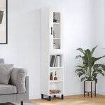 vidaXL Buffet haut Blanc 34 5x34x180 cm Bois d'ingénierie