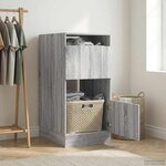 vidaXL Armoire à Laver avec stockage Gris Sonoma Bois d'ingénierie