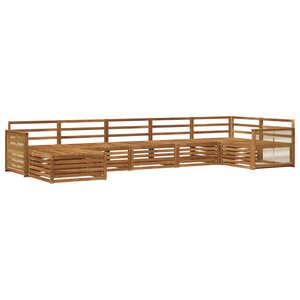 vidaXL Ensemble de canapés d'extérieur 7 pc Naturel