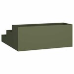 vidaXL Cache-pot de jardin Vert olive 90 x 90 x 35 cm