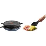 TEFAL RE12A401 Colormania appareil a raclette multifonctions 6 personnes bleu acier