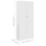 vidaXL Bibliothèque Blanc 82 5x30 5x185 5 cm Bois d'ingénierie