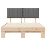 vidaXL Cadre de lit avec tête de lit rembourrée Gris clair