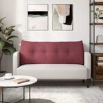 vidaXL Coussin de Dos Bordeaux 120 x 24 x 50 cm tissu