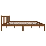 vidaXL Cadre de lit sans matelas marron miel bois massif 140x190 cm