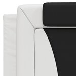 vidaXL Lit Viana avec matelas blanc et noir 100x200 cm similicuir