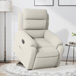 vidaXL Fauteuil inclinable électrique crème velours