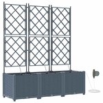 vidaXL Pots de jardin Gris clair 120 x 40 x 142 cm Acier