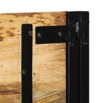vidaXL Tête de lit 120 cm bois massif manguier et fer