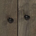 vidaXL Buffet gris clair 60x33 5x75 cm bois de manguier massif