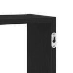 vidaXL Étagère cube murale 5 compartiments noir bois d'ingénierie