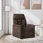 vidaXL Fauteuil inclinable marron tissu microfibre