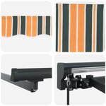 vidaXL Auvent Rétractable Vert et jaune 500x300 cm tissu